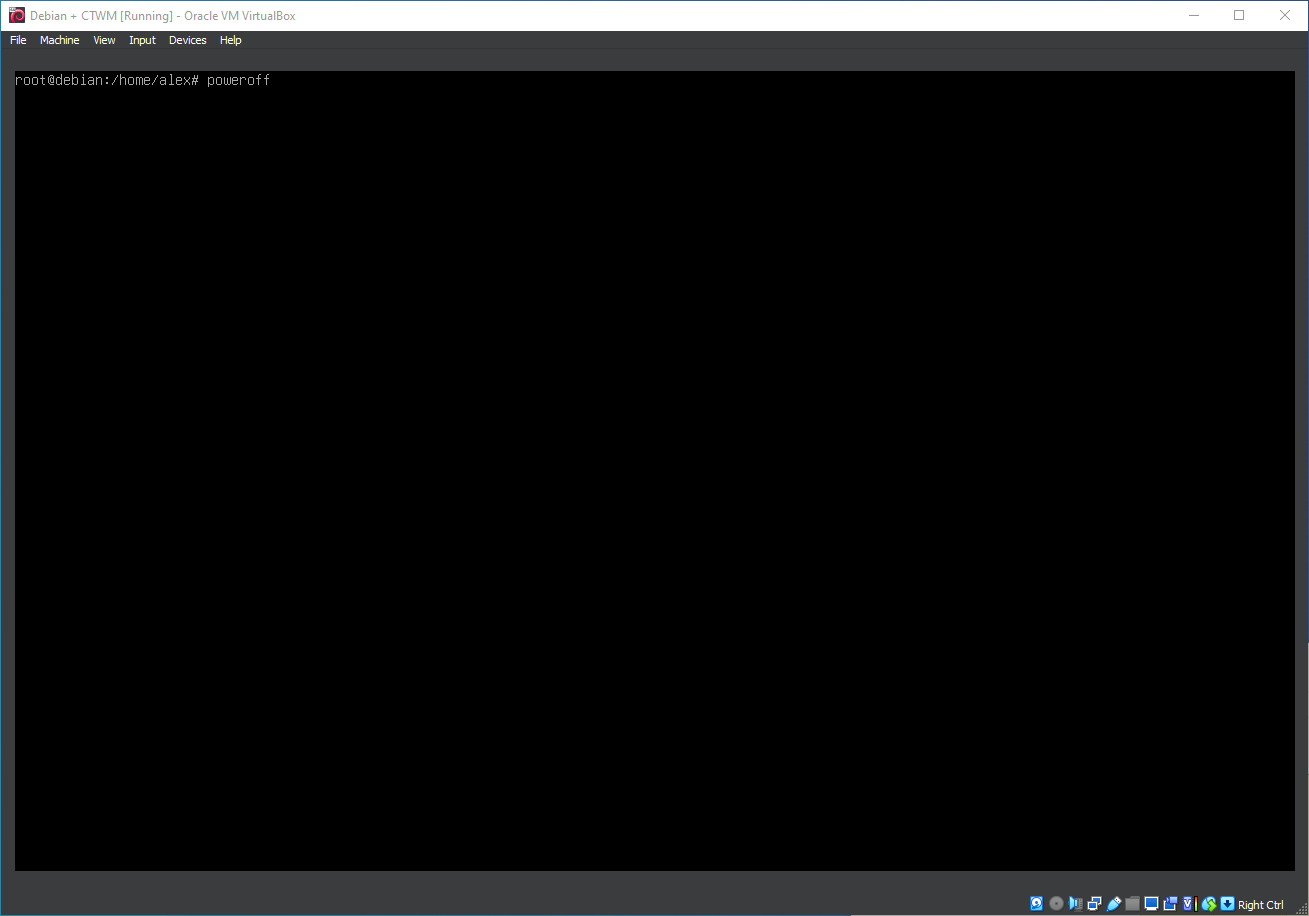Powering down the system